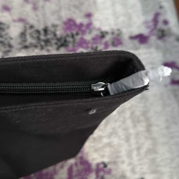 Victoria's Secret Tote Bag 2 Piece Set Black With Silver Sequins Rare - Picture 9 of 10